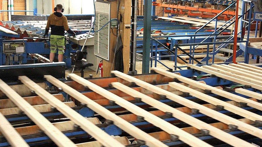 virkessortering på sågverk